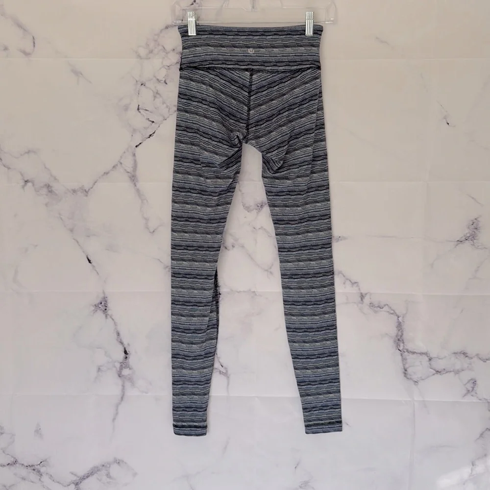 LULULEMON Wunder Under Pant III Space Dye Twist Sapphire Blue Size 4